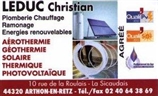 LEDUC CHRISTIAN plombier, solaire, énergies renouvelables ARTHON-EN-RETZ 44320
